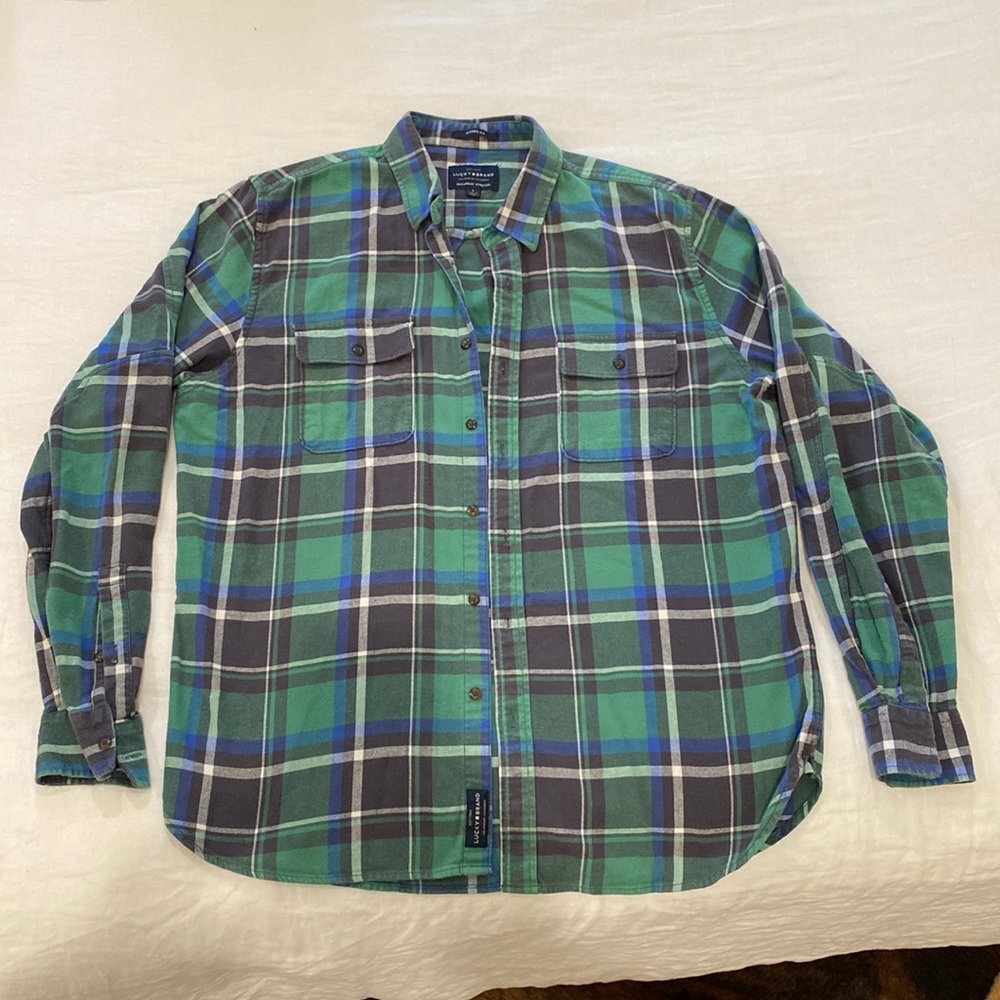 Lucky Brands flannel long sleeve LS - mens large - classic fit